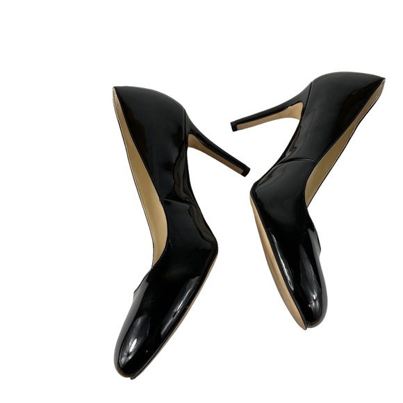 Marc Fisher Vegan Patent Leather High Heels Black Glossy Event Gala Size US 9.5 - Picture 9 of 16